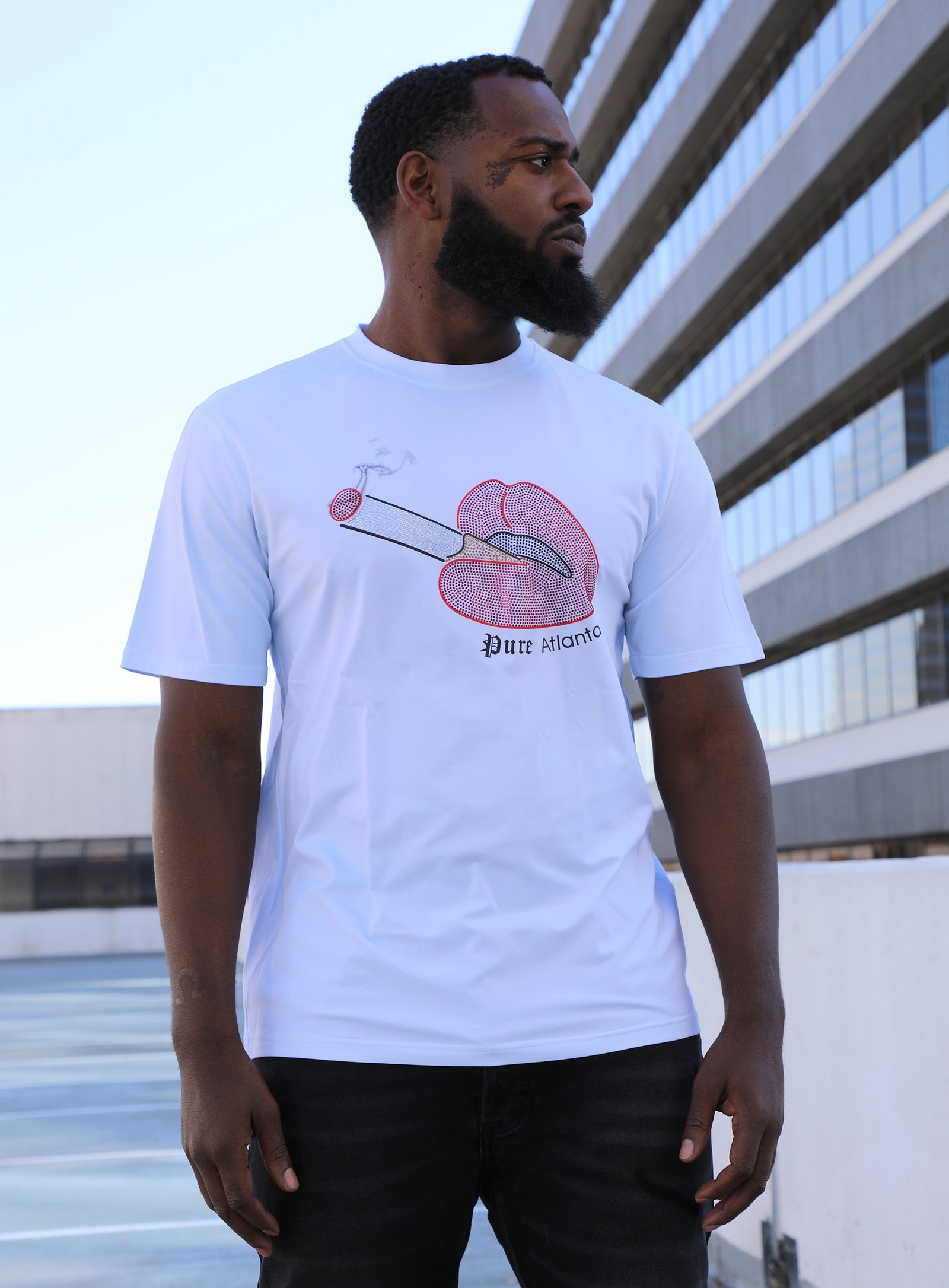 Diamond Lips Tee - White