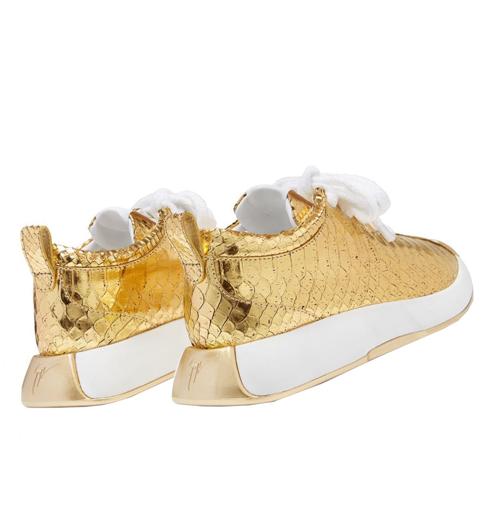 Giuseppe Zanotti Rigolia Python Sneakers in gold – view 2 of 2