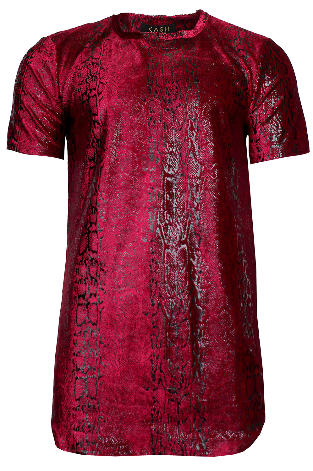 Kash Python Maroon Tee in maroon – view 1 of 3