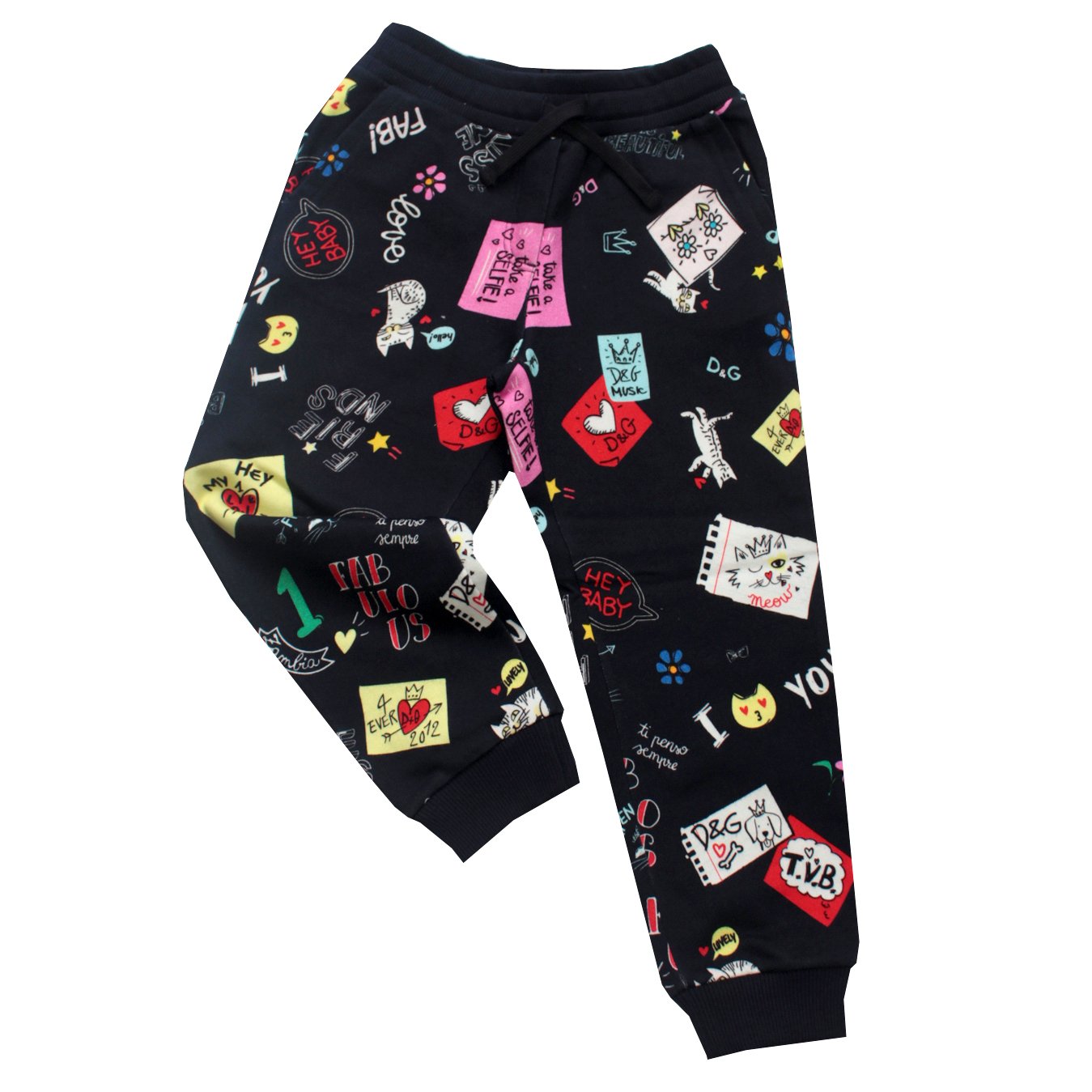 Kids-Girls Back to School Joggers-Black