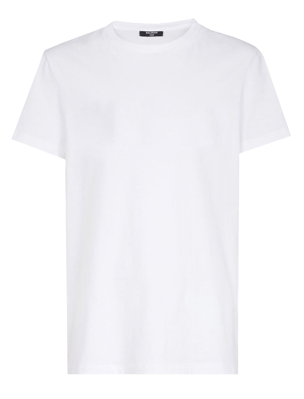 Metallic Balmain Embossed T-Shirt - White & Silver