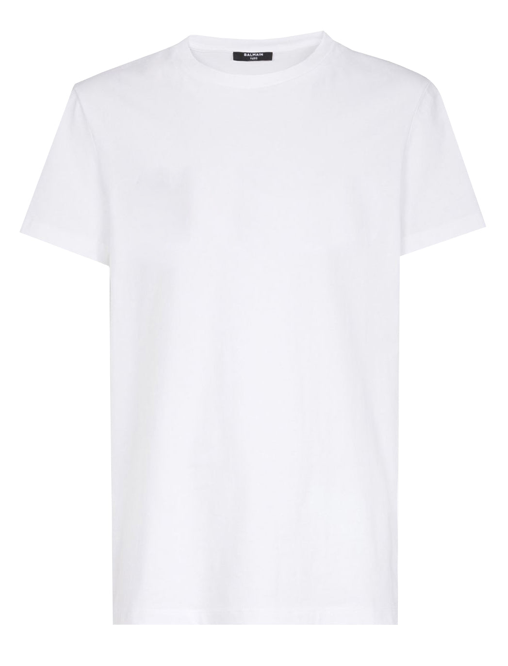 Metallic Balmain Embossed T-Shirt - White & Silver