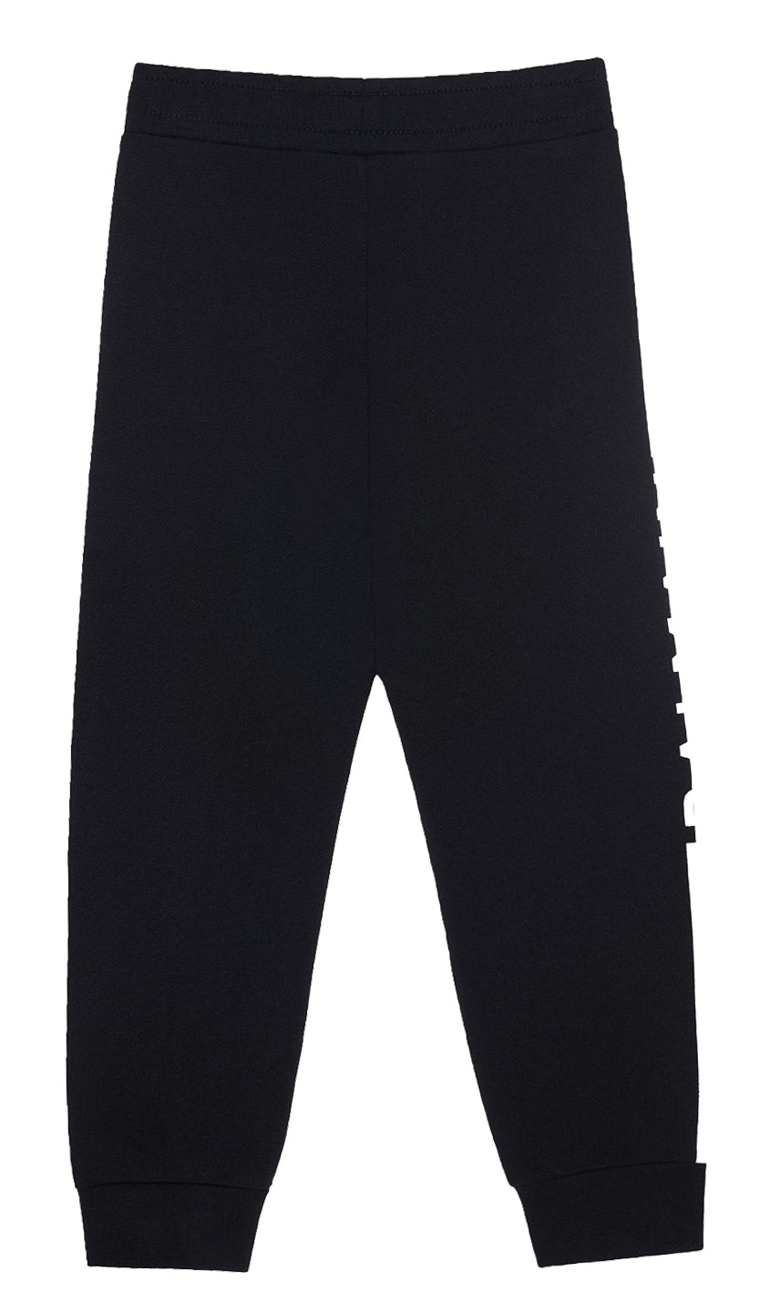 Sweatpants With Striped Logo Down Sides - Black