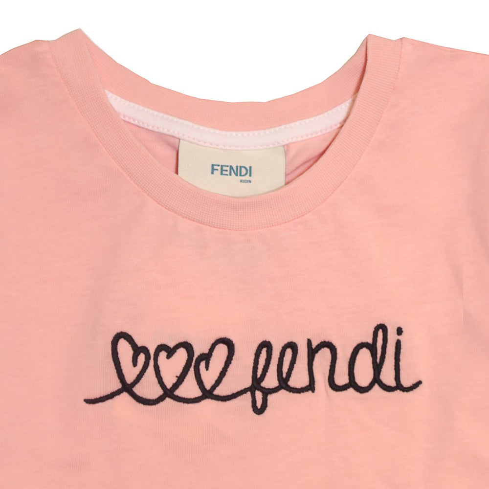 Fendi Girls S/S Script Logo T-Shirt – view 2 of 3
