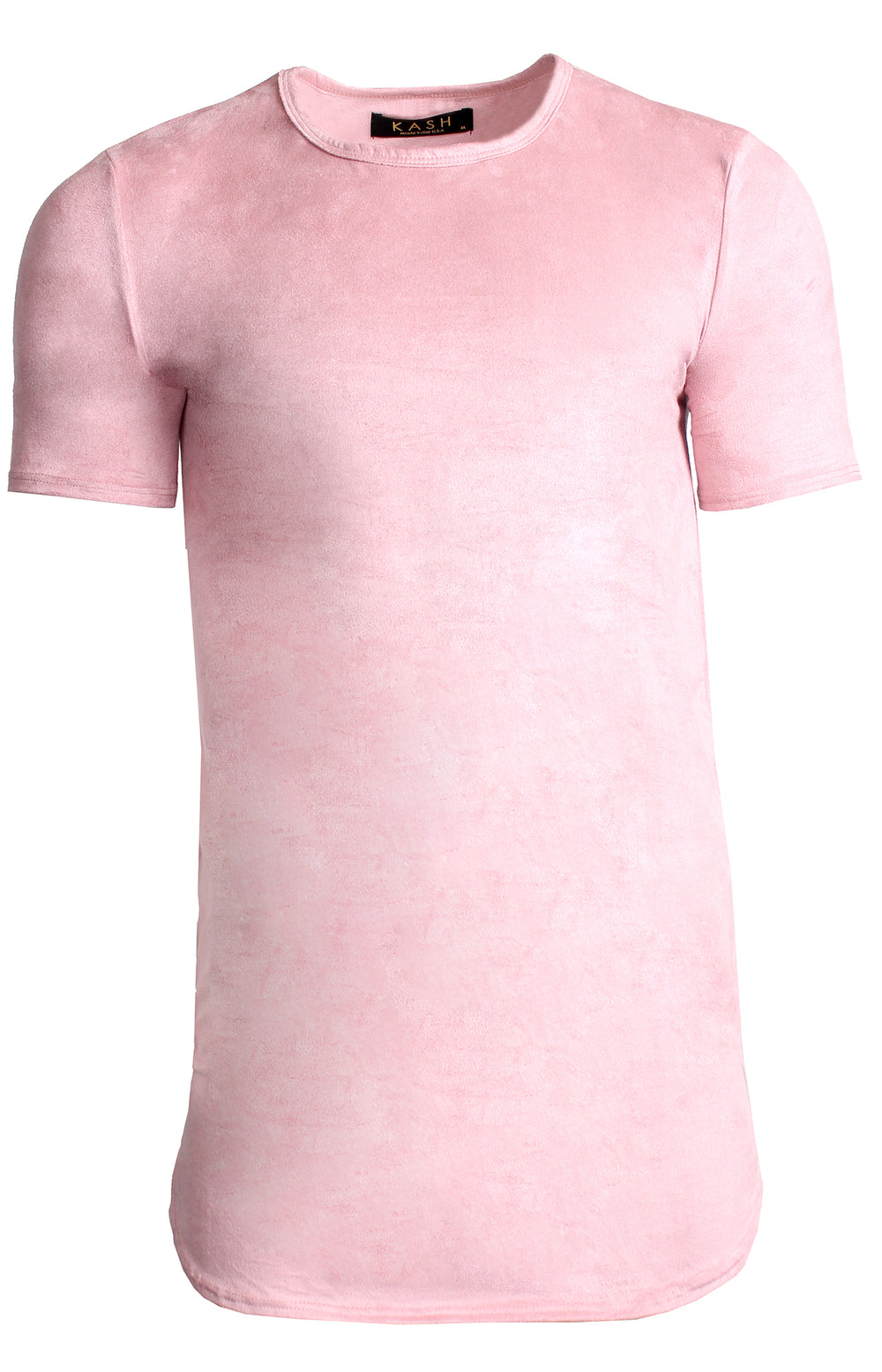 Kash Men's Elongated Stretch Suede Tunic - Peony – view 1 of 2