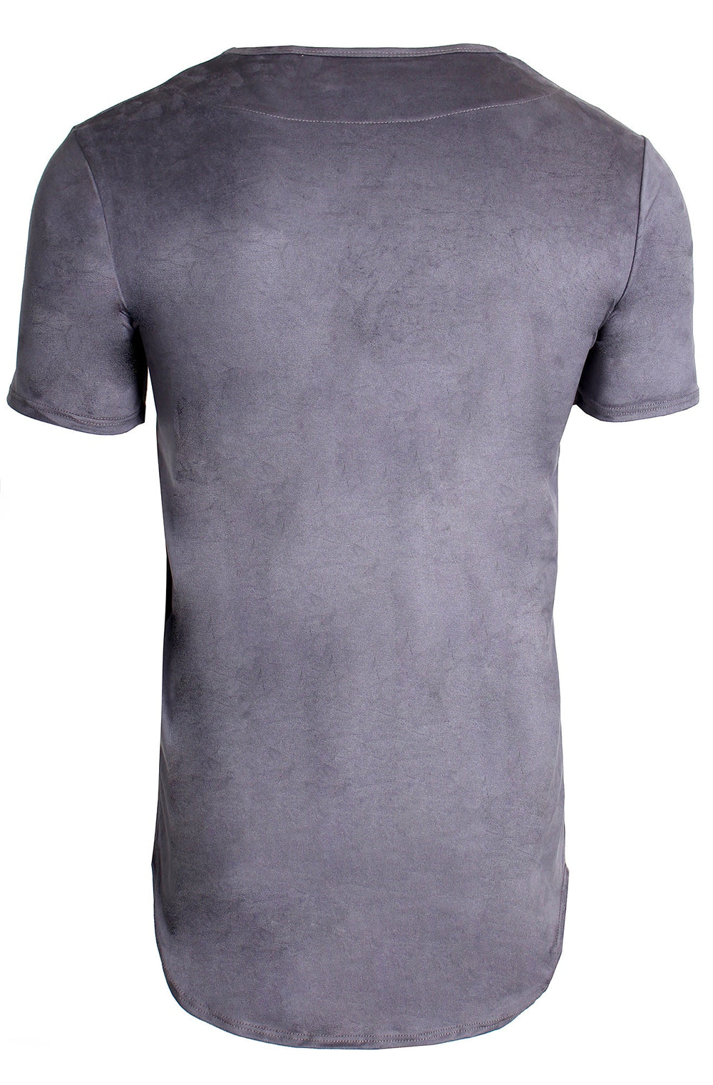 Kash Elongated Stretch Suede Tunic in charcoal – view 2 of 2
