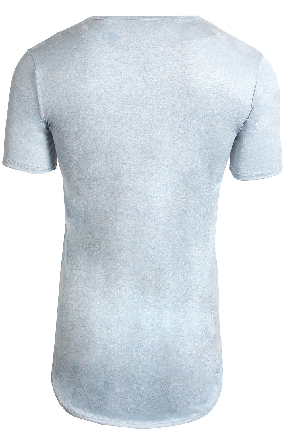 Kash Elongated Stretch Suede Tunic in light blue – view 2 of 2