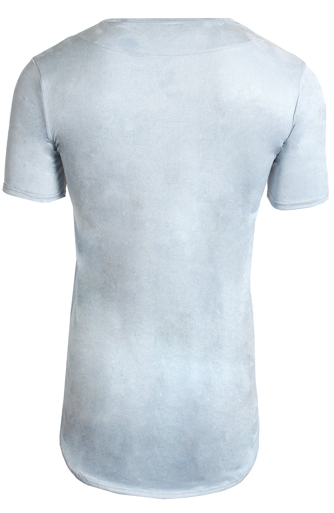 Kash Elongated Stretch Suede Tunic in light blue – view 2 of 2