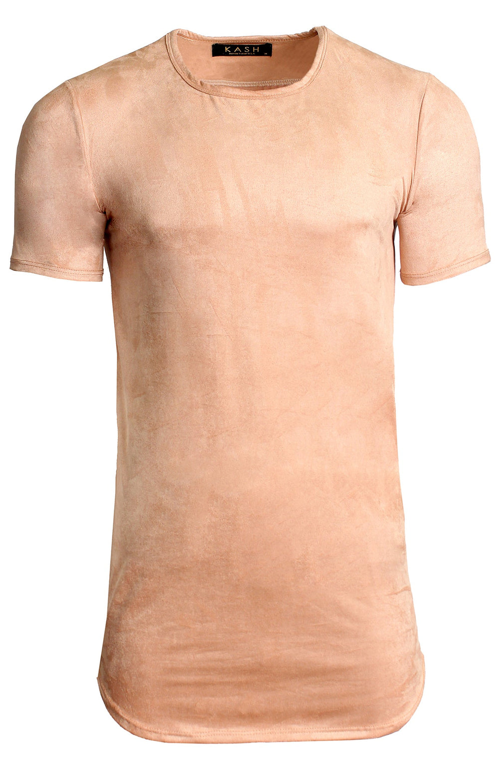 Kash Elongated Stretch Suede Tunic in khaki – view 1 of 2