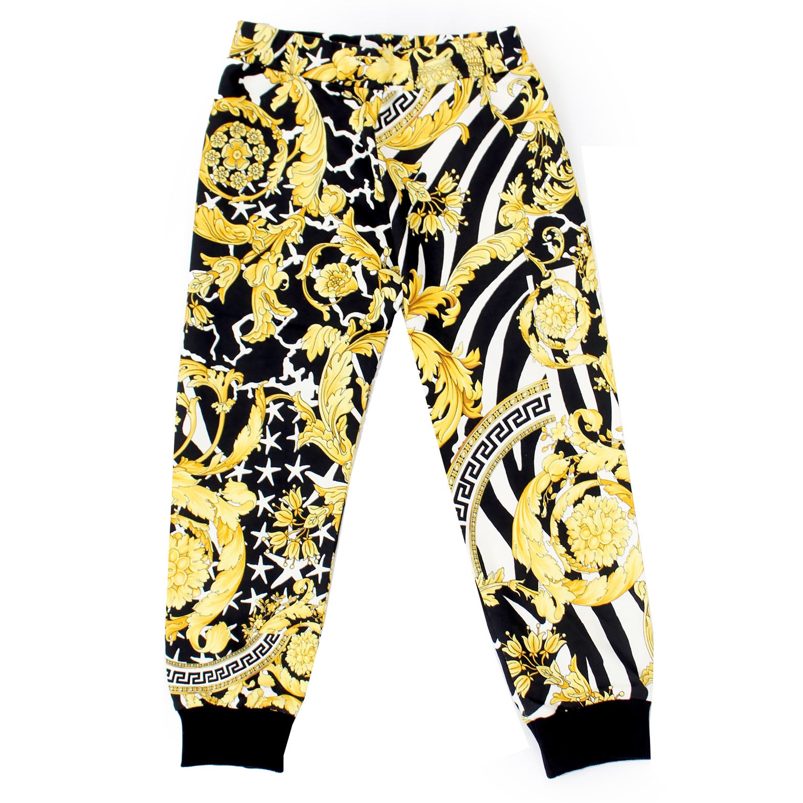 Boys Sweatpants with Barocco Print-Multi Print