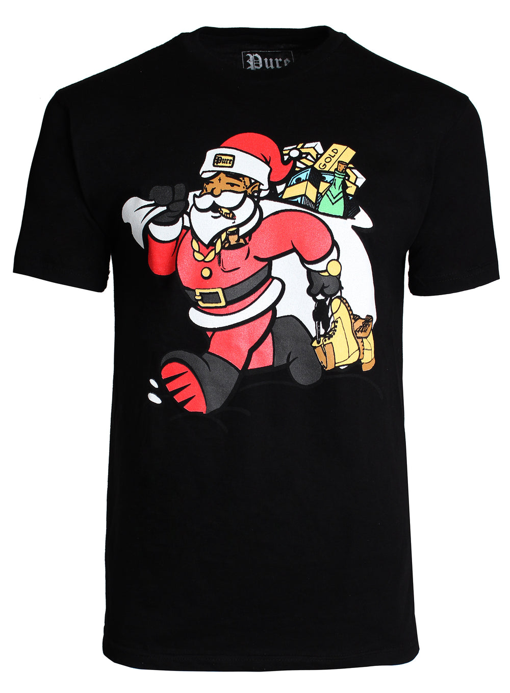 Pure Trap Santa Tee in black – view 1 of 2