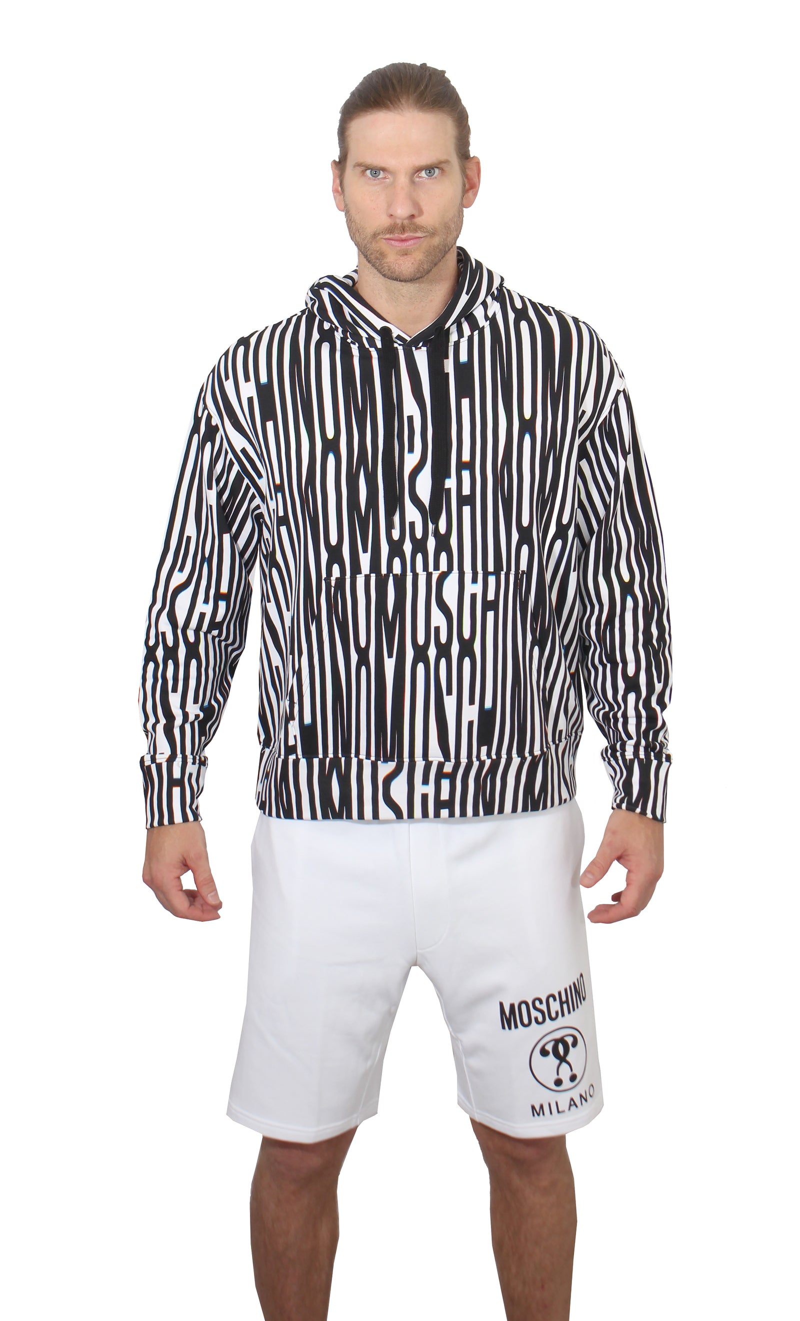 Moschino Glitch Hoodie in black and white – view 2 of 4