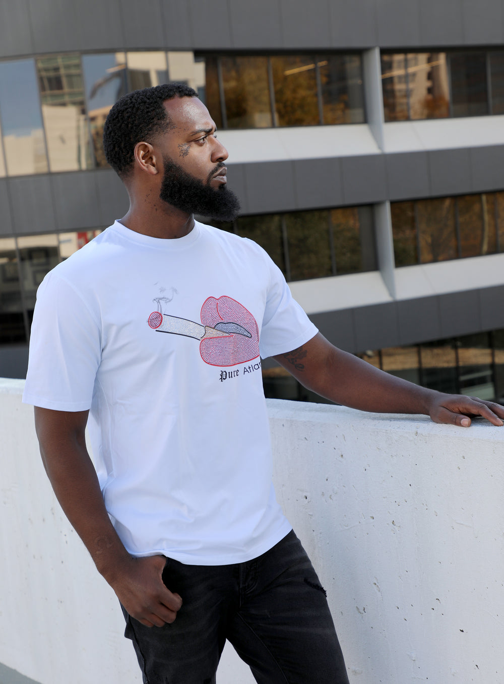 Pure Diamond Lips Tee in white – view 2 of 6