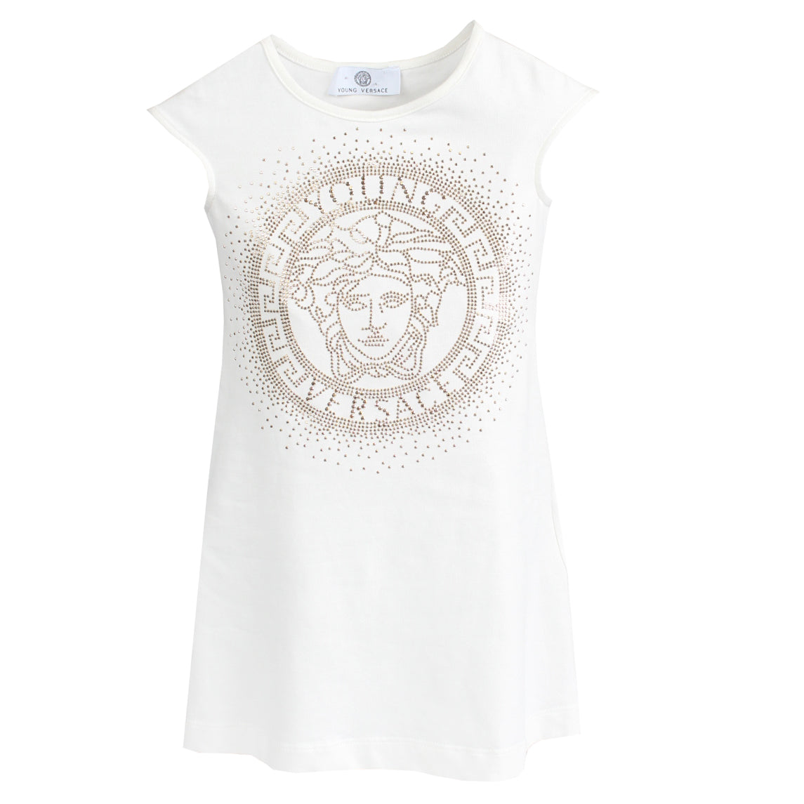 Young Versace | Girls Medusa White Dress