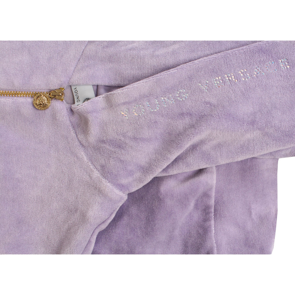 Young Versace Girls' Velour Jogging Set in lilac – view 4 of 4