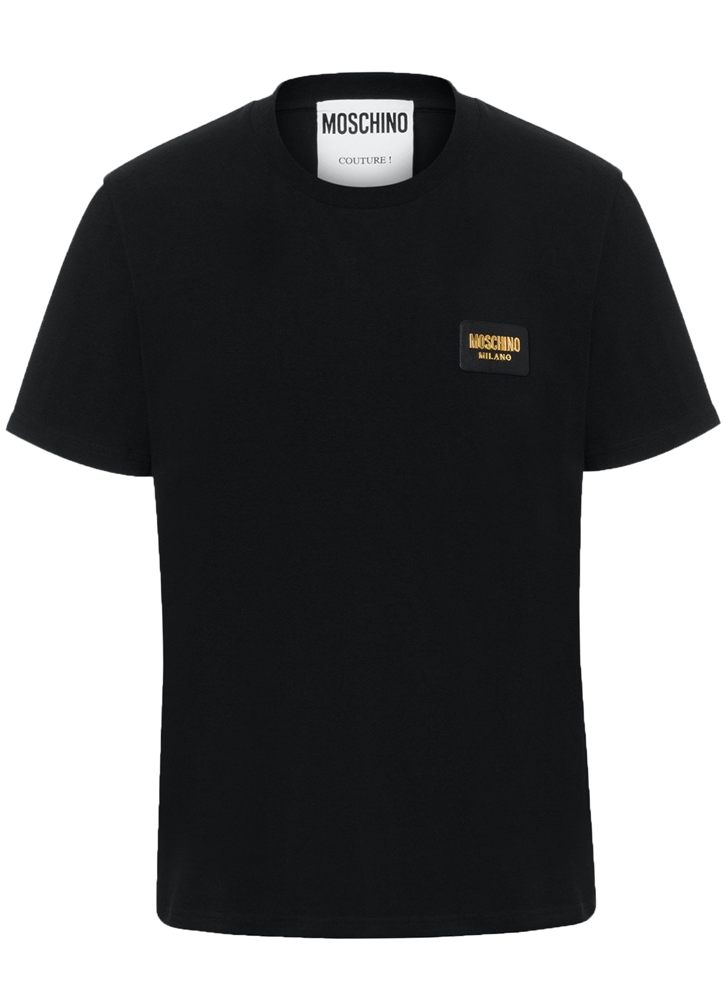 Moschino Label Jersey T-shirt - Black