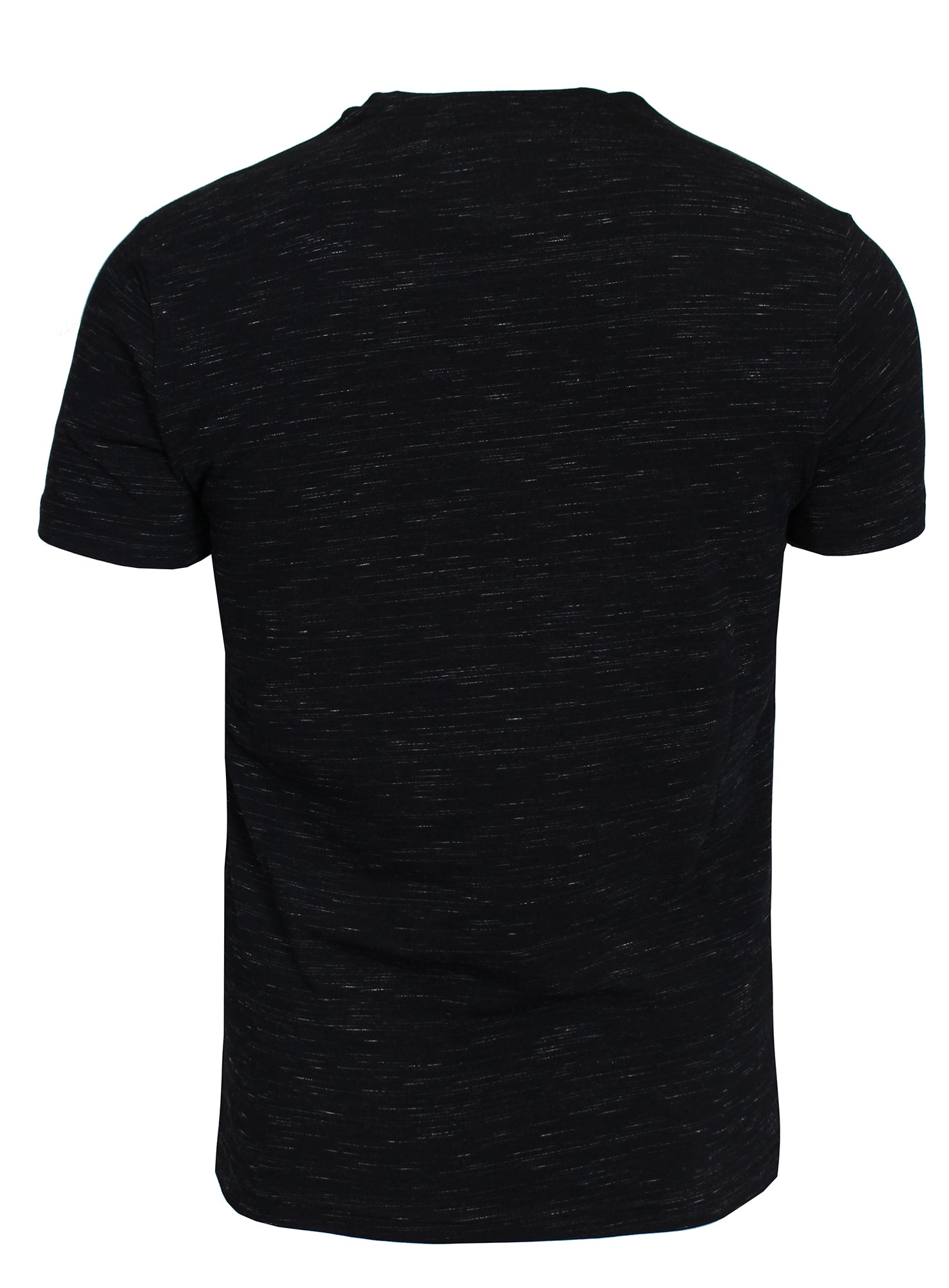 Men's Short Sleeve Crewneck Jersey Stretch Tee Shirt-Black