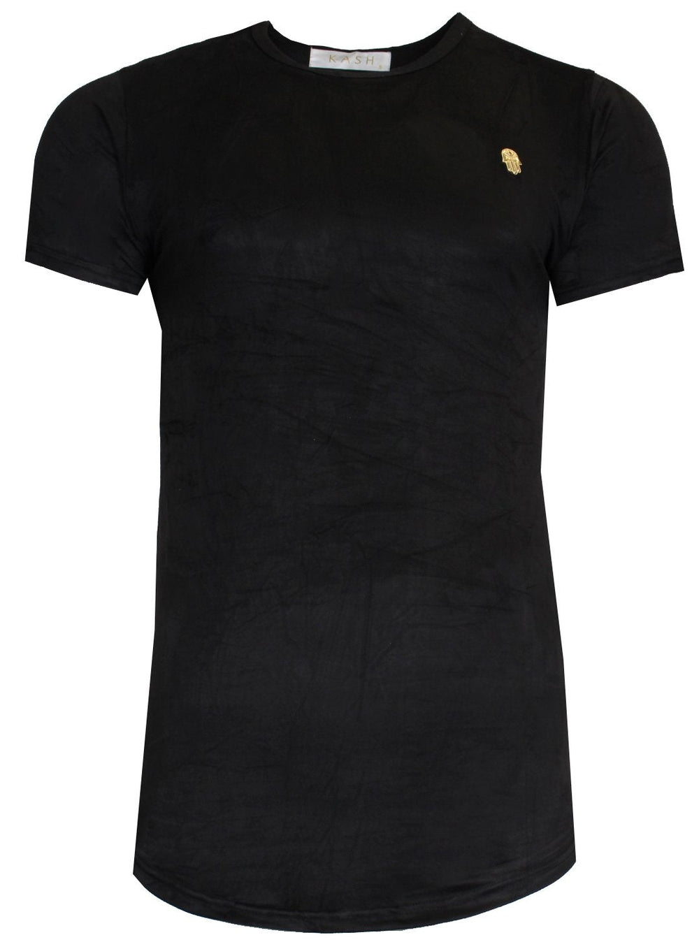 Men's 3D Hamsa Short Sleeve Crewneck Tee Shirt-Black
