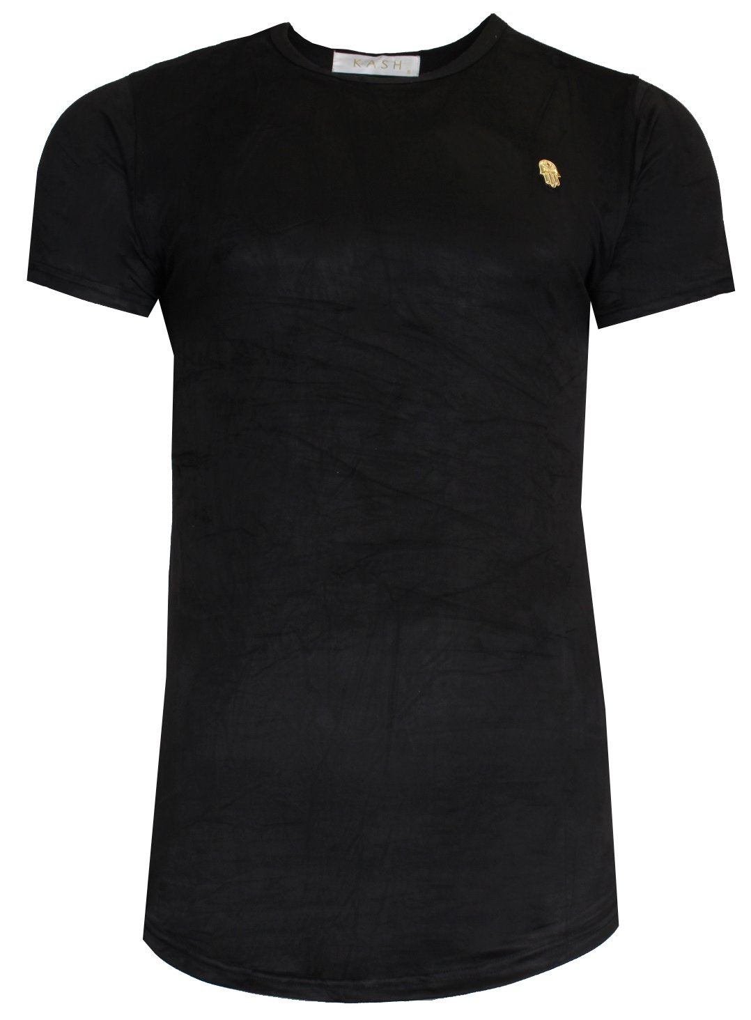 Men's 3D Hamsa Short Sleeve Crewneck Tee Shirt-Black