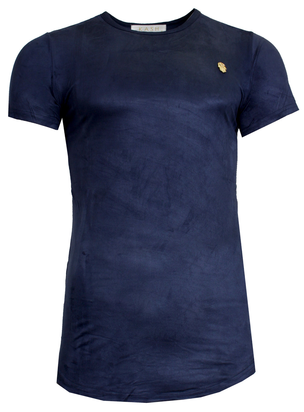Kash men's 3D Hamsa short sleeve crewneck tee in navy – view 1 of 4