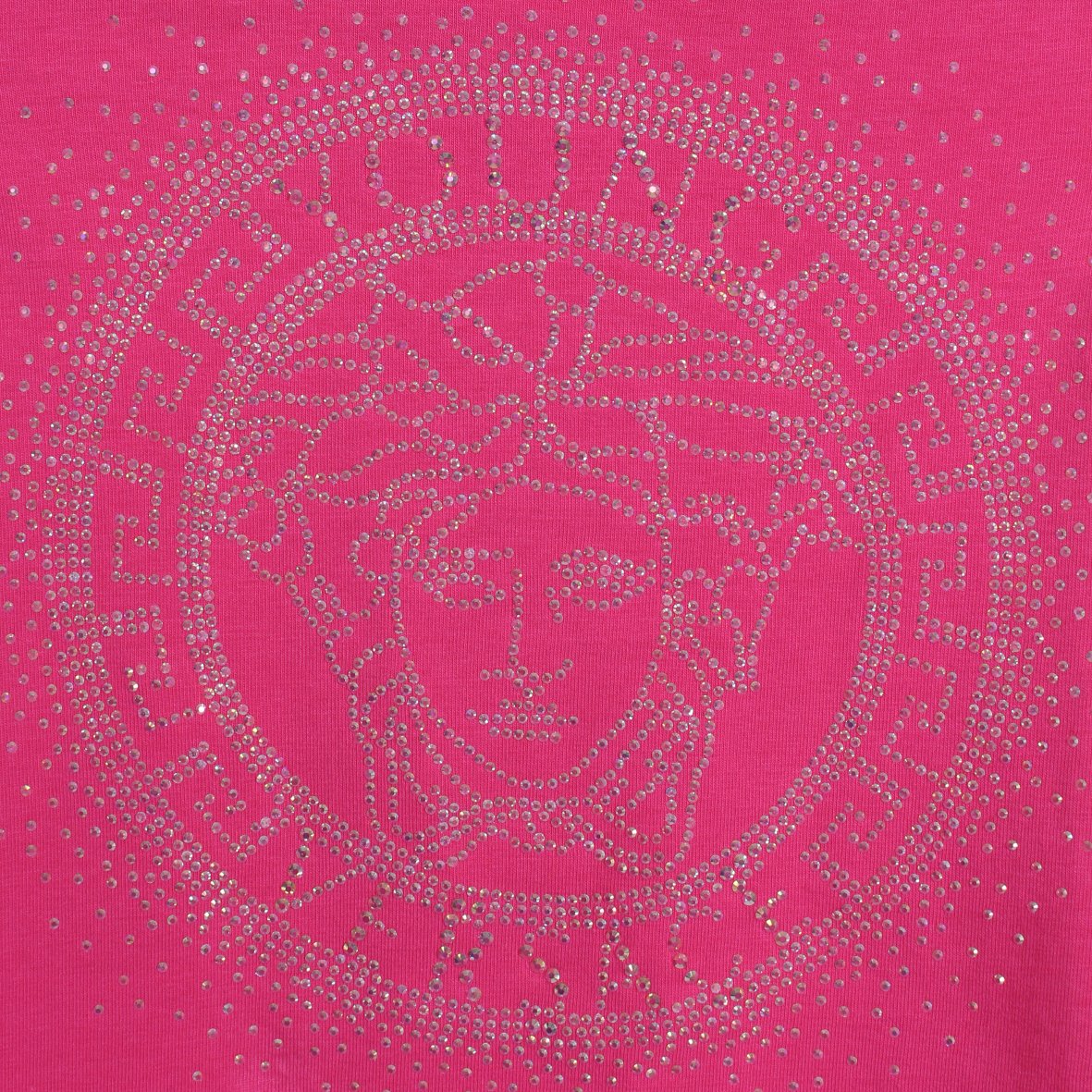 Girls Medusa Short Sleeve Dress-Pink