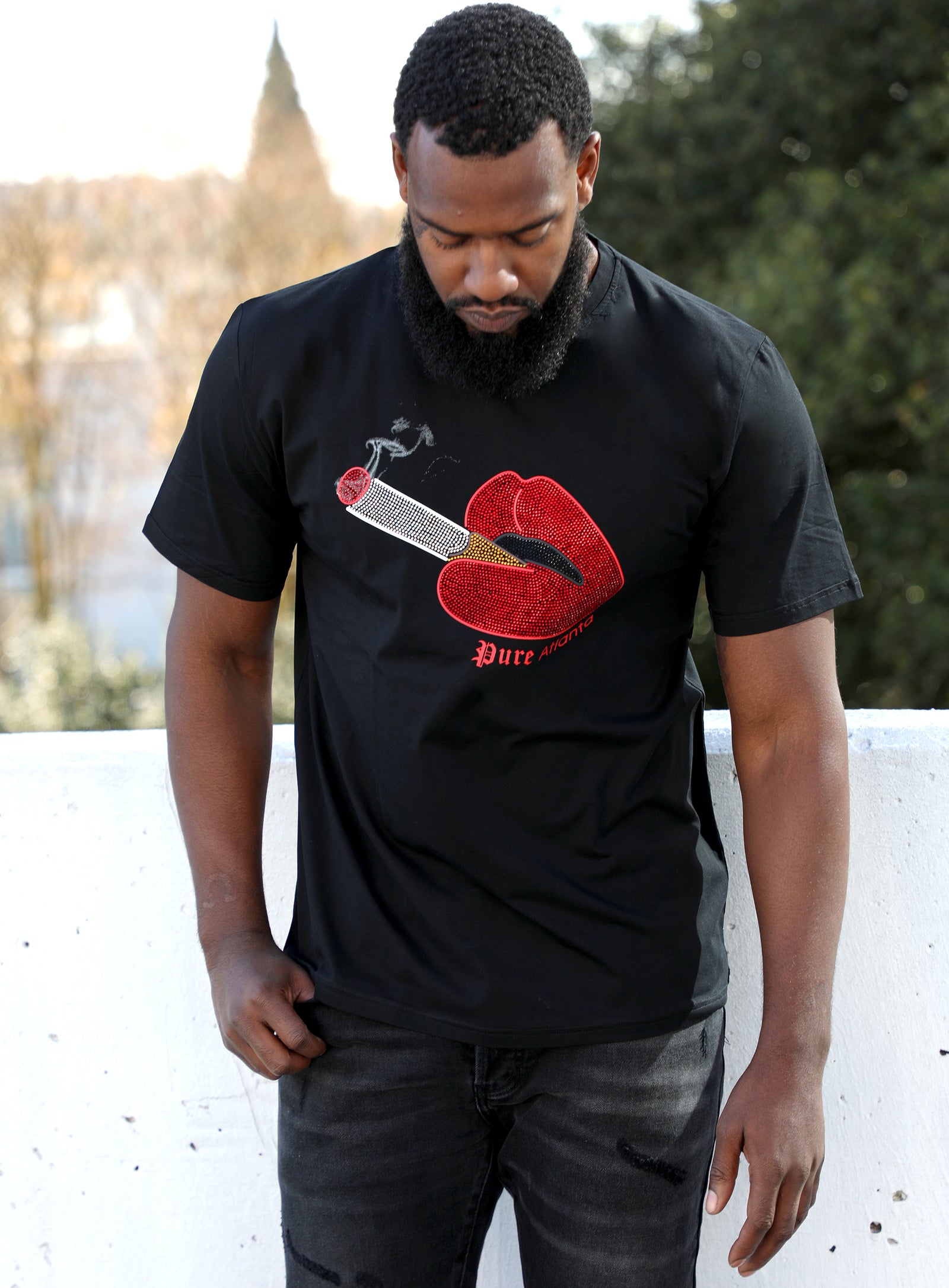 Pure Diamond Lips Tee in black – view 3 of 9