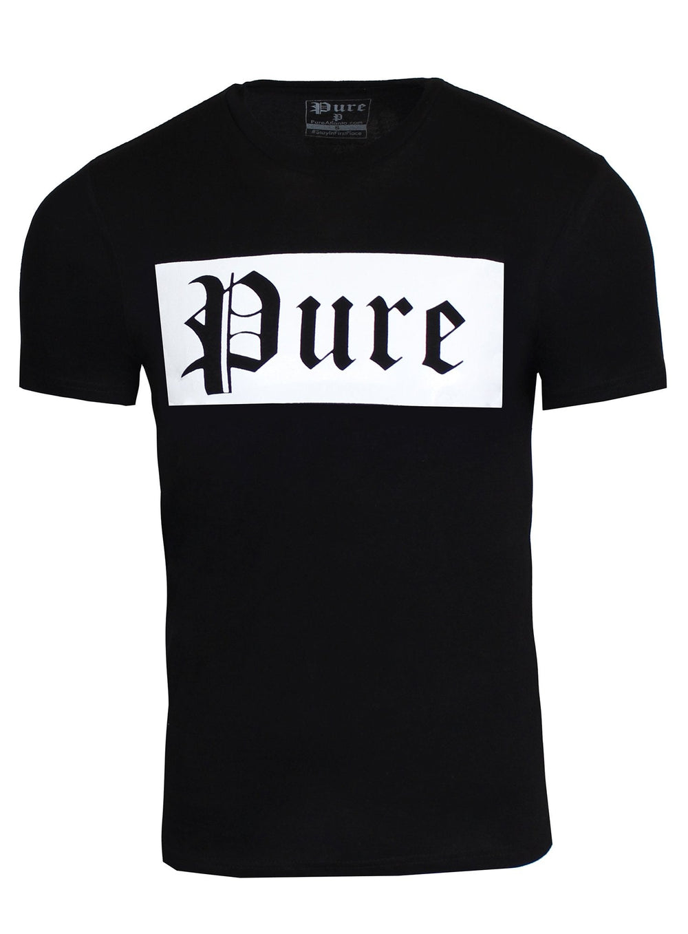 Pure Block Logo Tee in black/white – view 1 of 4