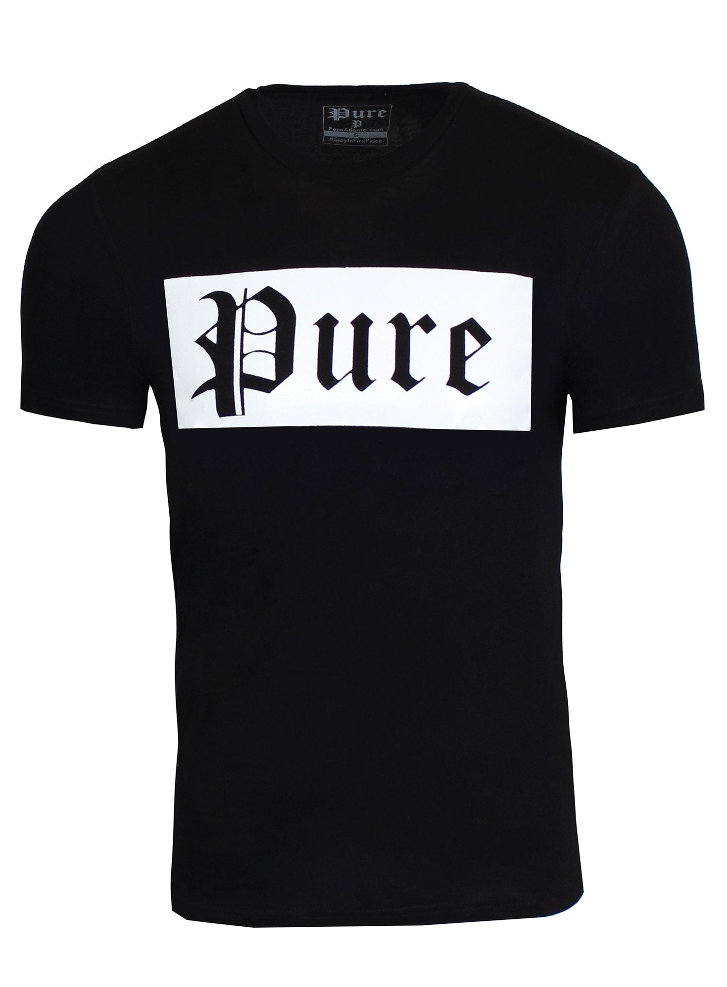Pure Block Logo Tee in black/white – view 1 of 4