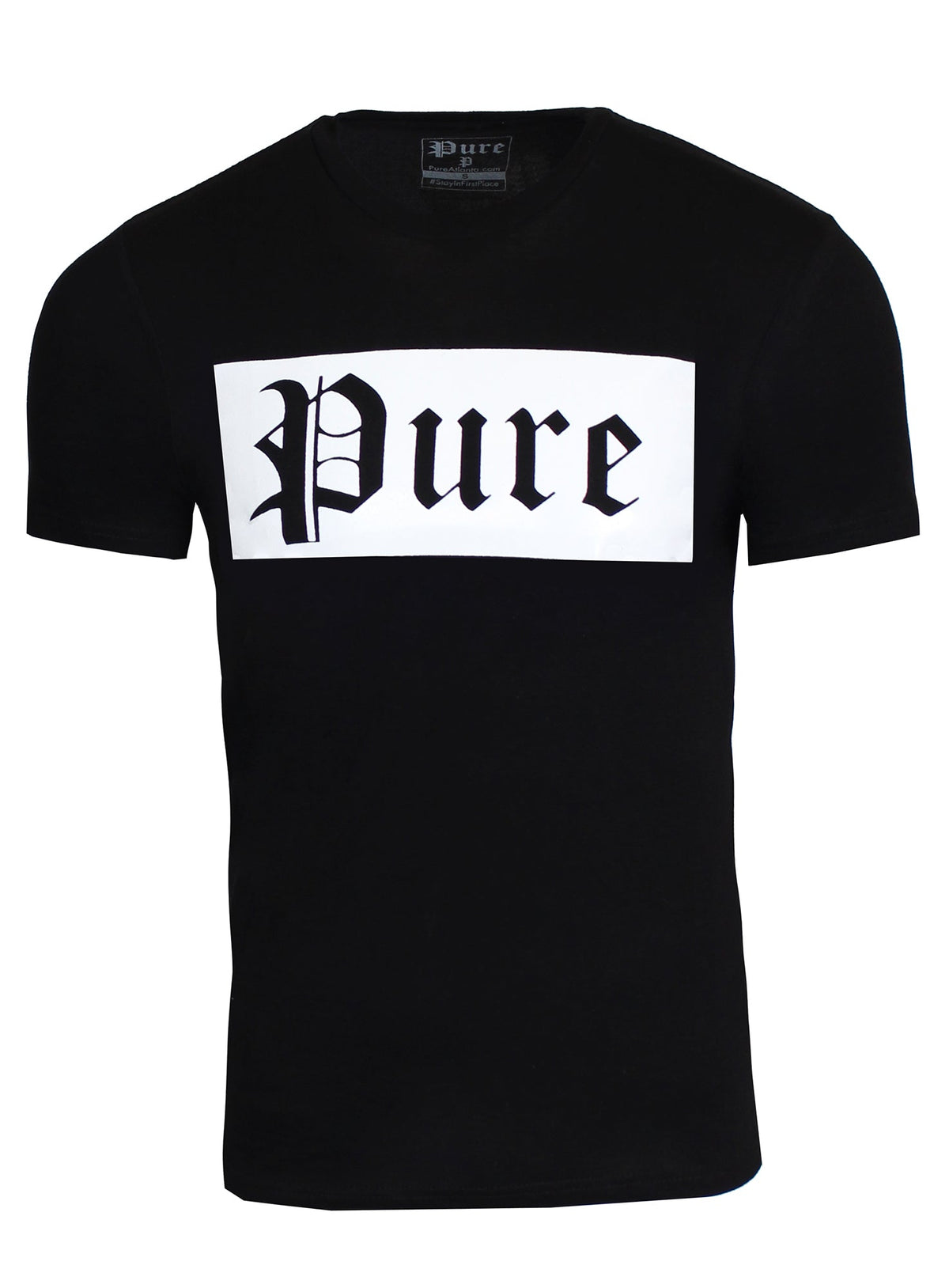 PURE BLOCK LOGO STRETCH - BLACK/WHITE