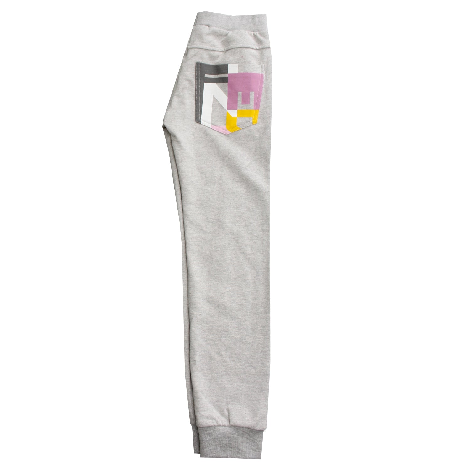 Fendi Girls Sweatpants with logo in grey – view 1 of 2