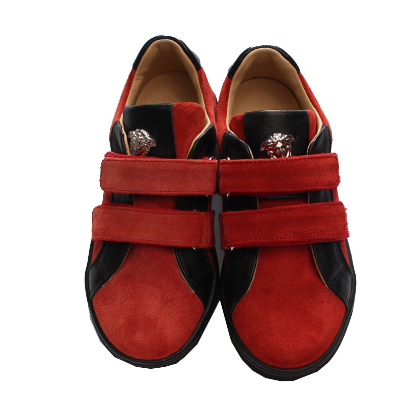Boys Sneakers With Velcro-Red and Black
