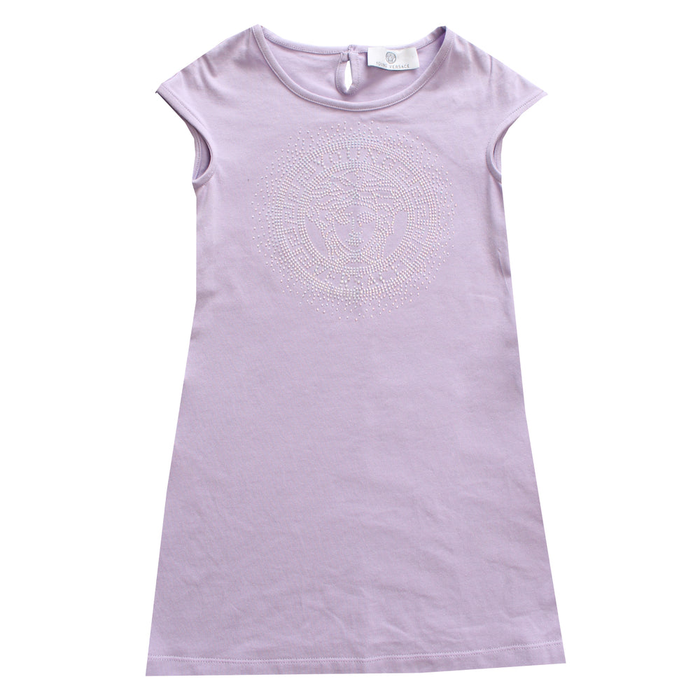 Young Versace Girls Medusa Lavender Dress in lavender – view 1 of 3