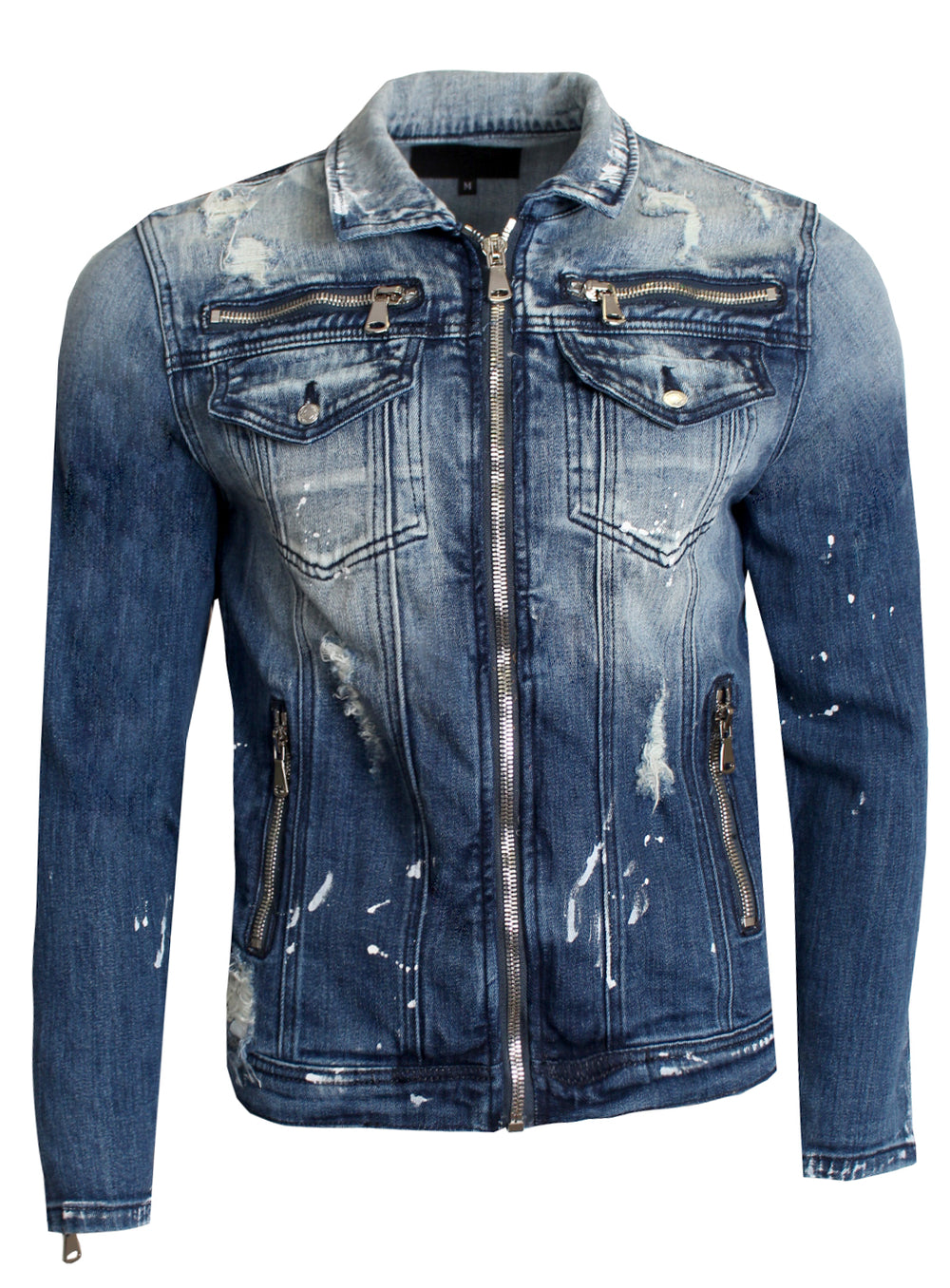 Enzo Denim Jacket w/paint drip