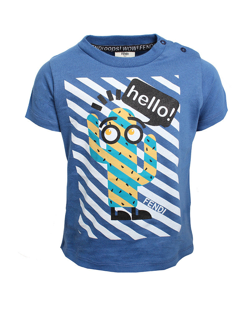 Fendi Baby Logo T-Shirt in blue – view 1 of 1