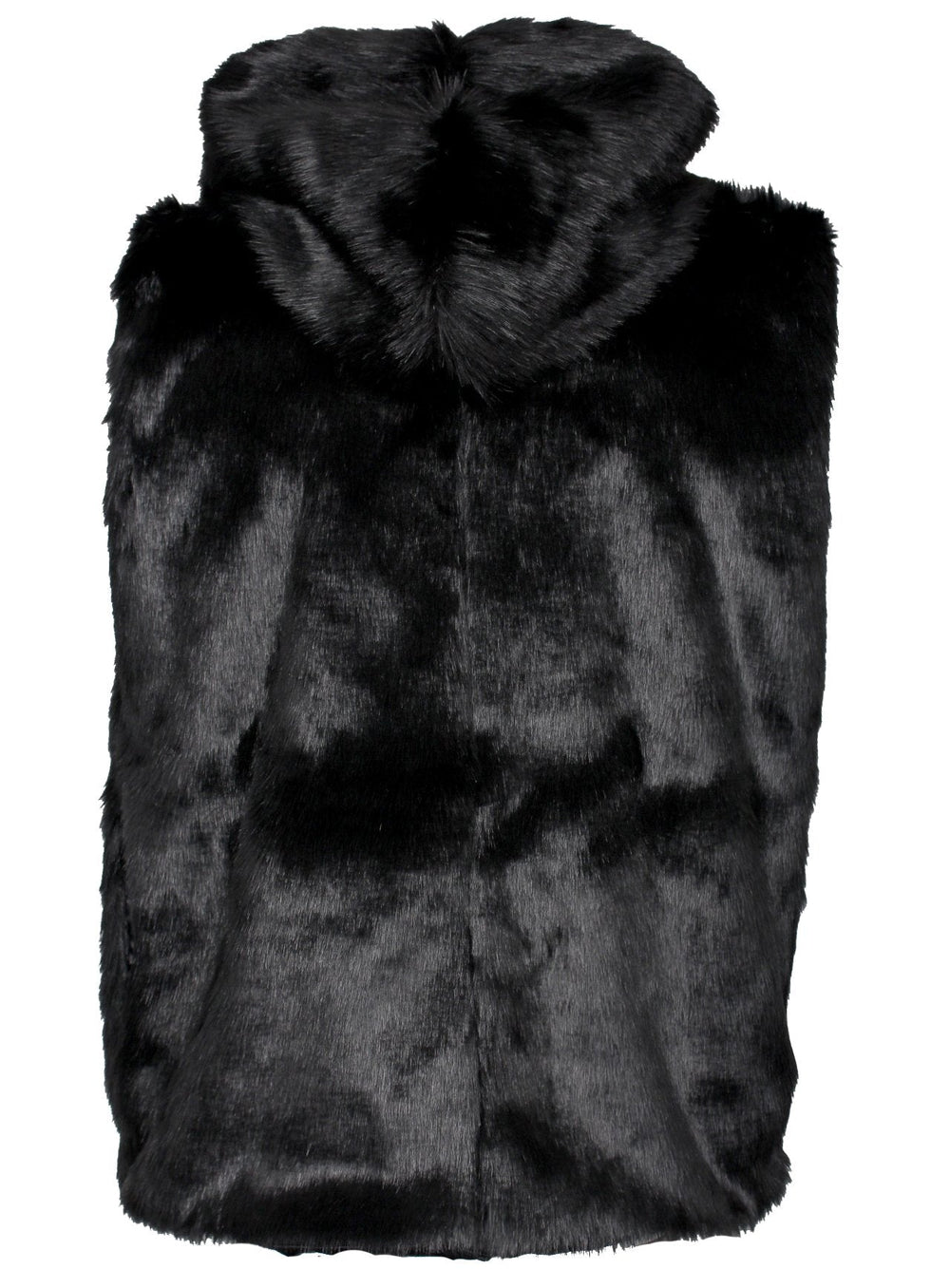 Kash unisex fur vest in black — alternate view 4