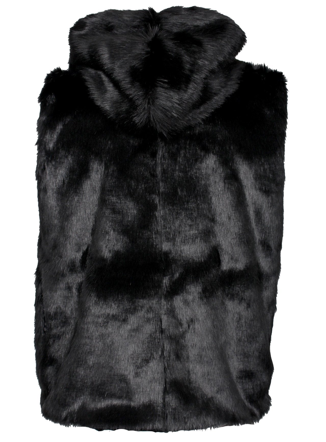Kash unisex fur vest in black — alternate view 4
