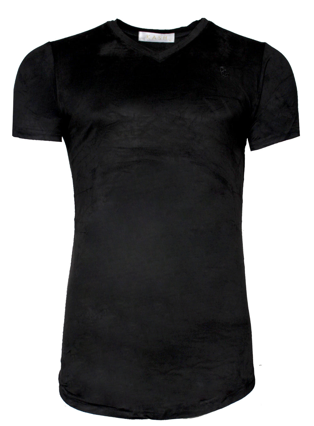 Kash Men's Hamsa Short Sleeve V-Neck Tee in black – view 1 of 3