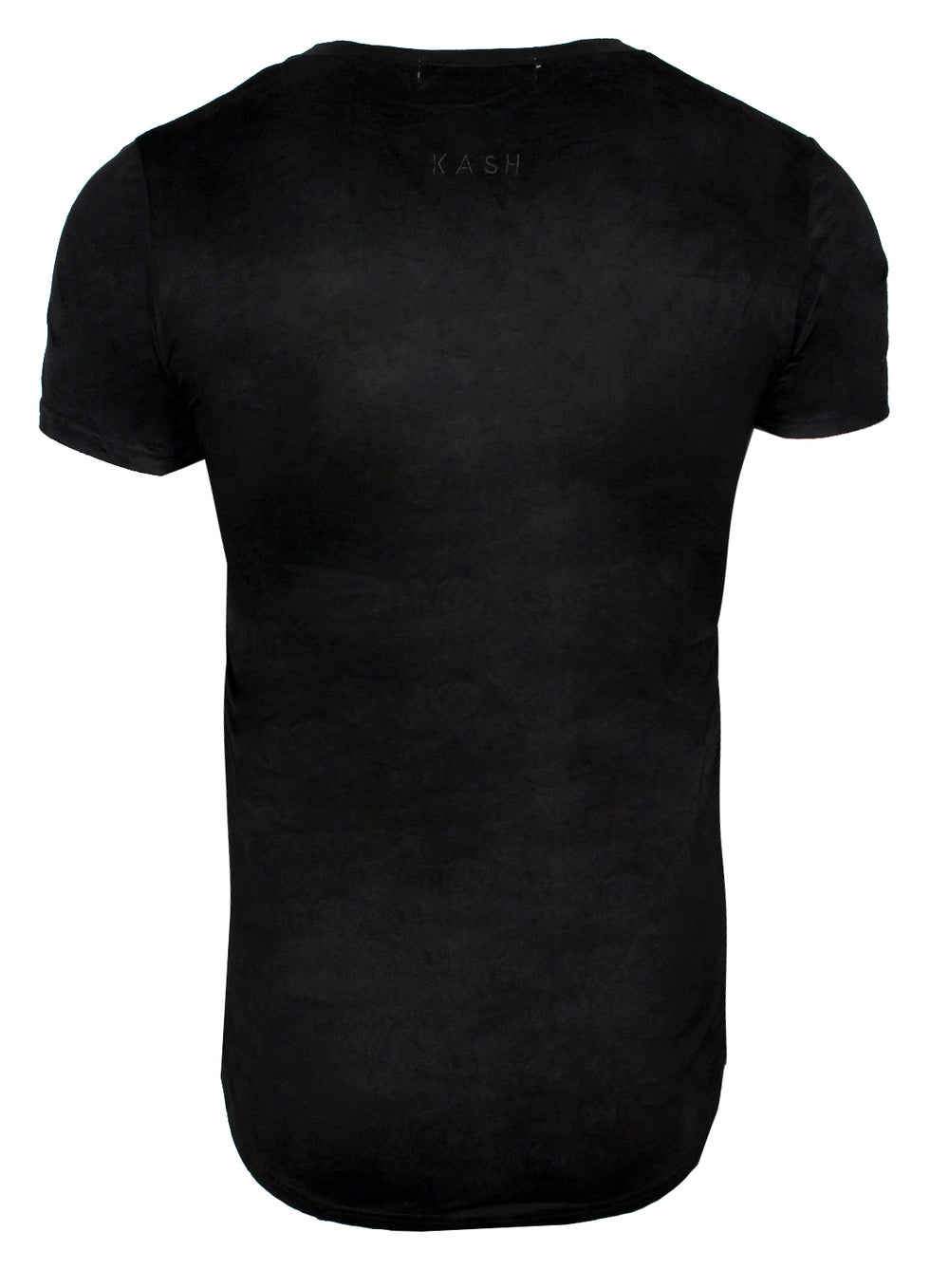 Kash Men's Hamsa Short Sleeve V-Neck Tee in black – view 2 of 3