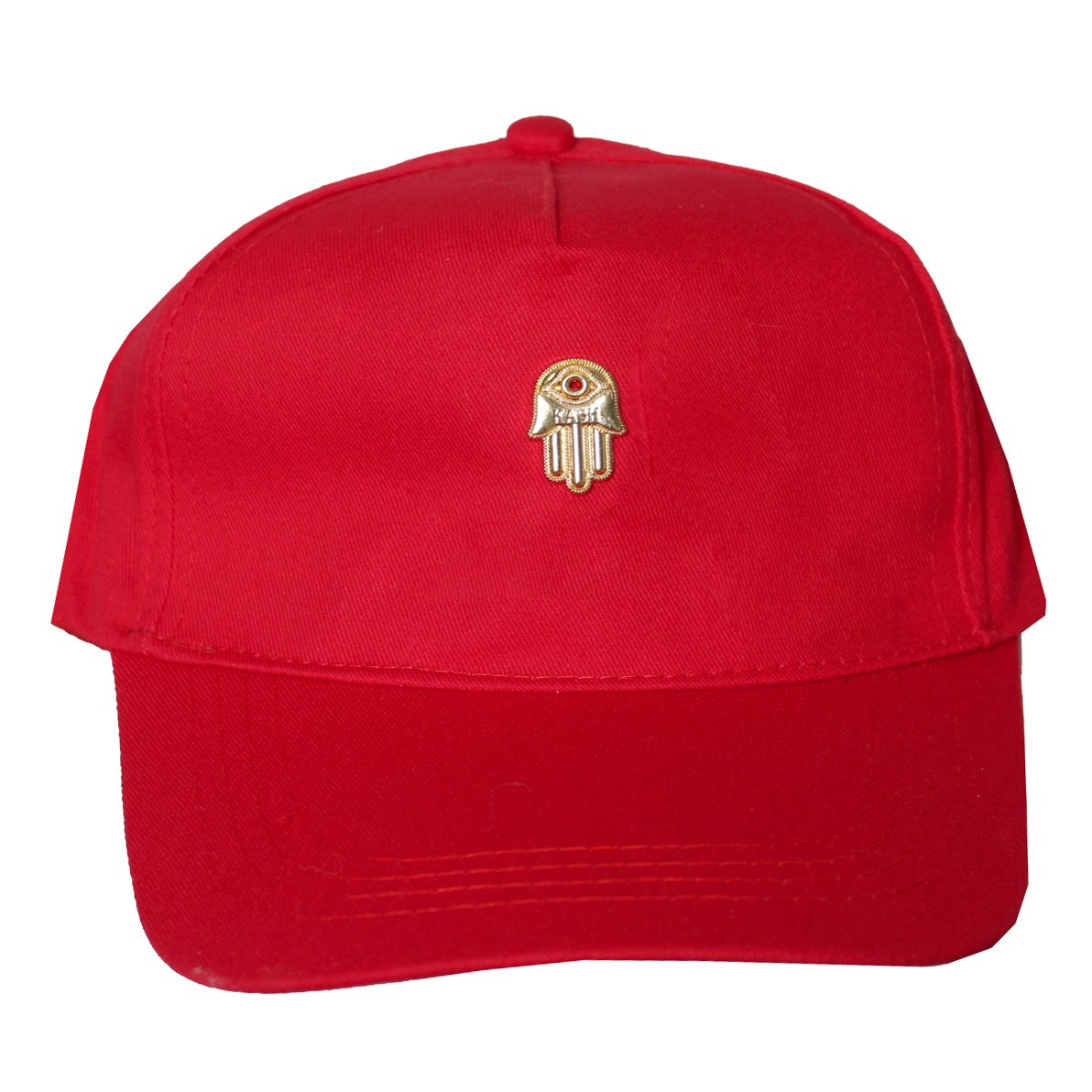 Men's 3D Gold Hamsa Hand Cap-Red