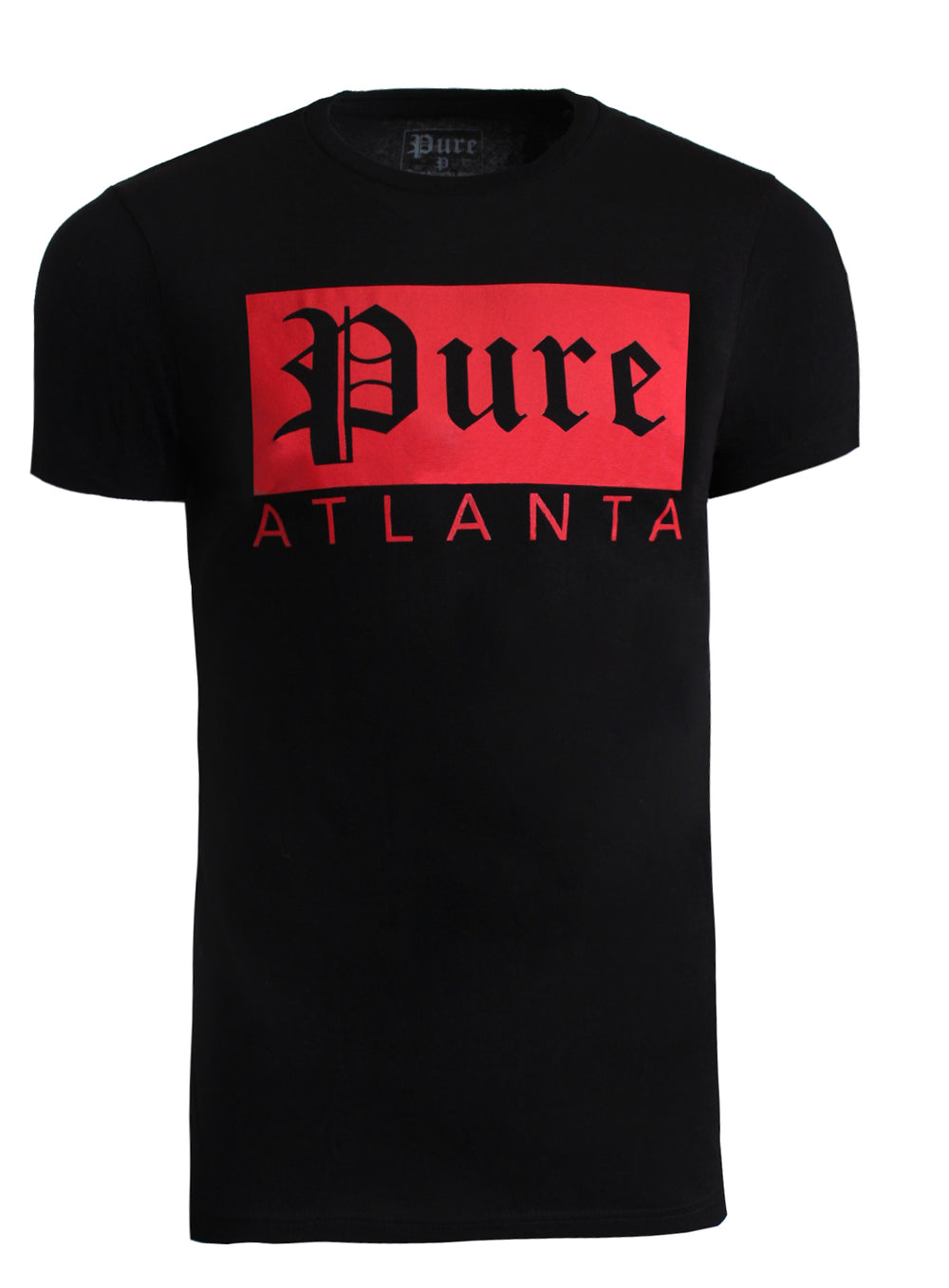 Pure Atlanta Rectangle Logo Tee in black – view 1 of 2