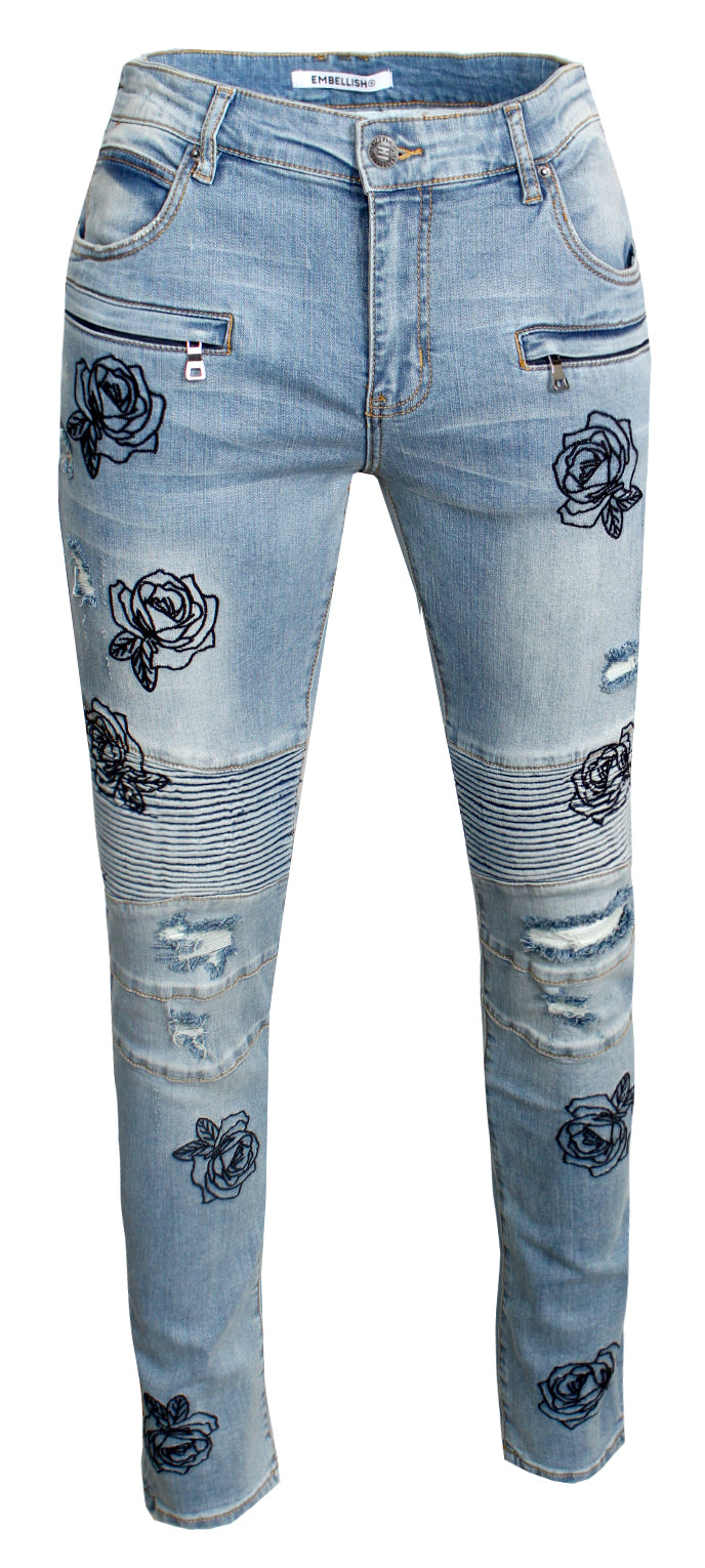 Men's Houten Biker Denim-Blue