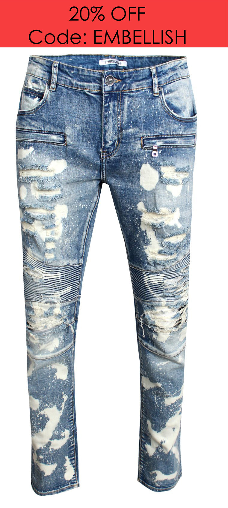 Men's Gumble Biker Denim-Blue