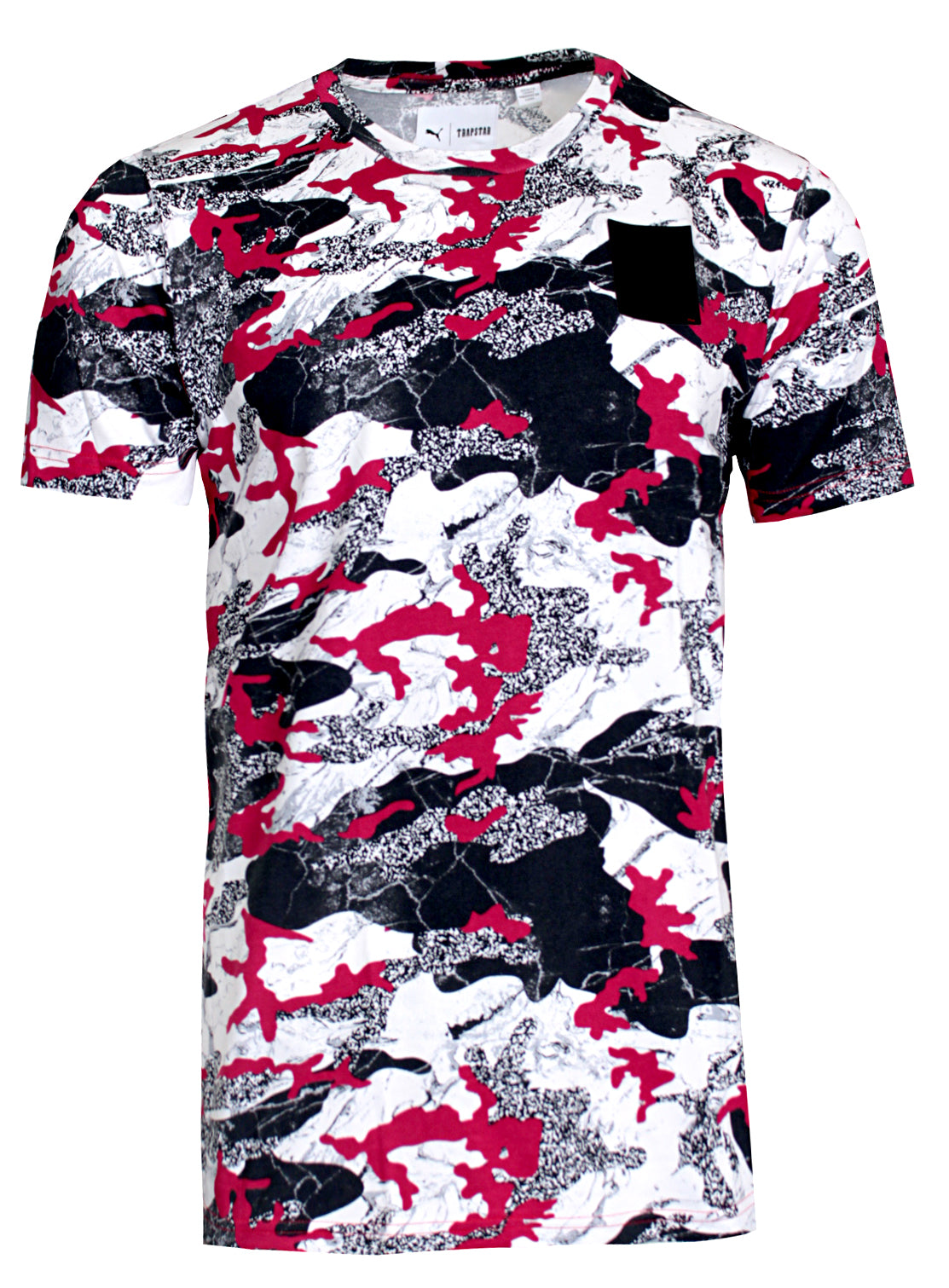 Puma x Trapstar Barbados Camo Logo Tee in Barbados Cherry camo – view 2 of 2