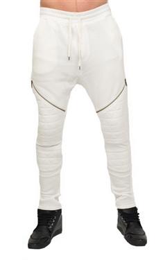 Black Kaviar Mazing Knit White Pants