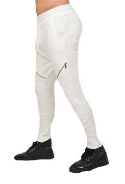 Black Kaviar Mazing Knit White Pants