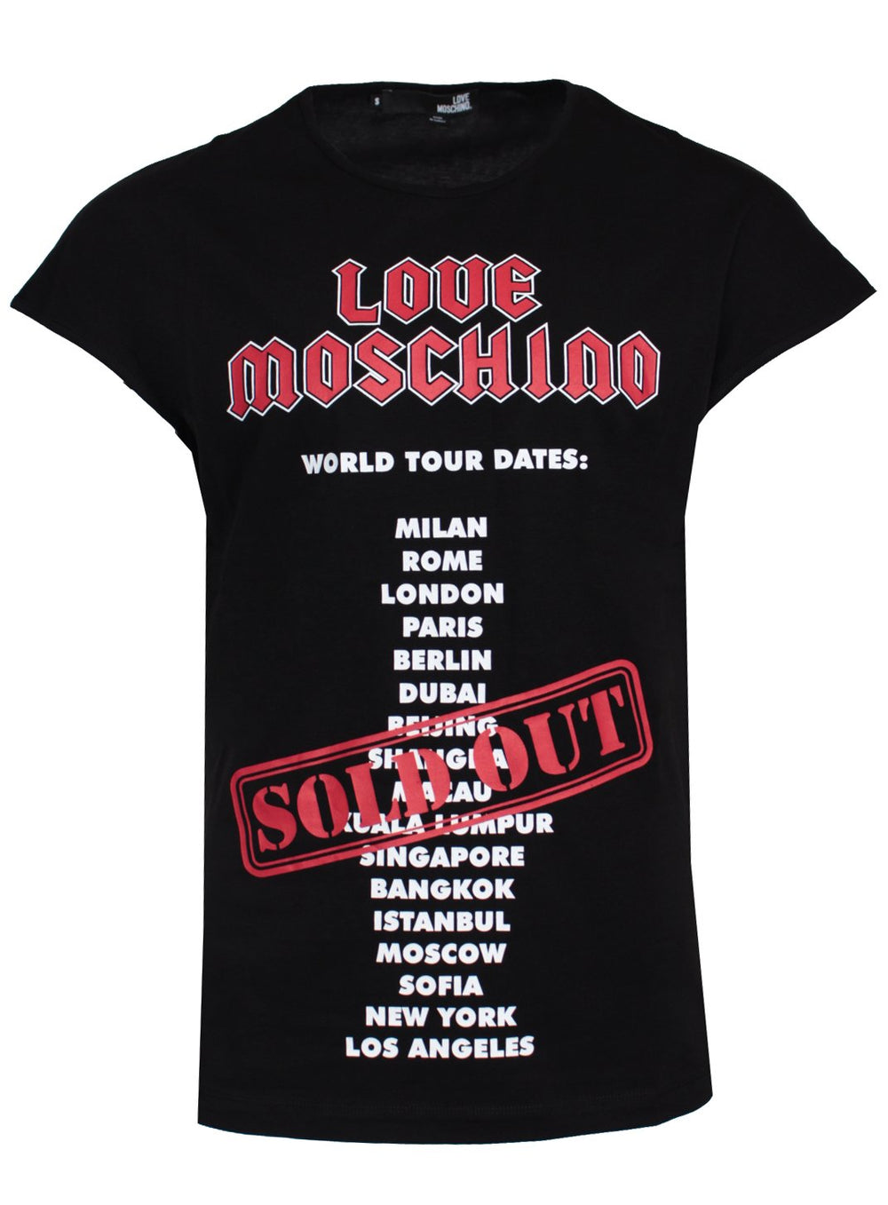 Love Moschino World Tour tee in black