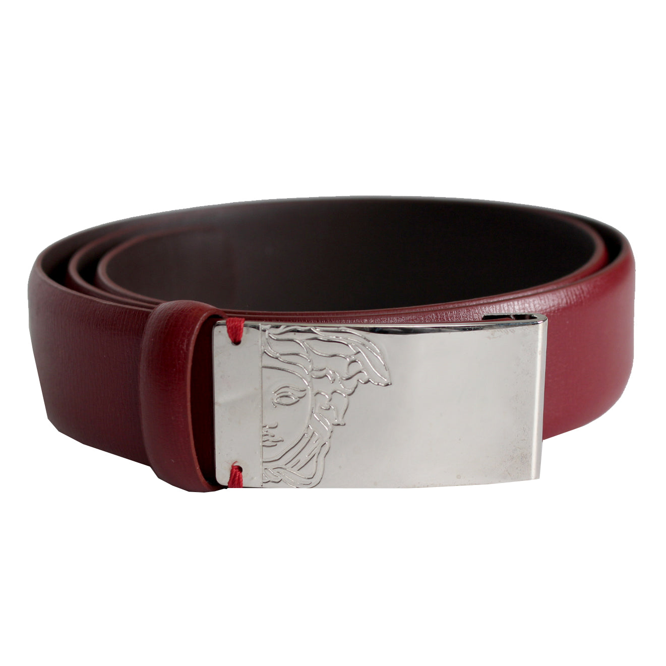 Versace | Medusa Half Printed Burgundy Belt
