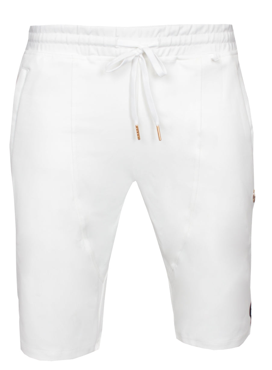 Kash Milk & Cookies Track Shorts in white – view 2 of 3