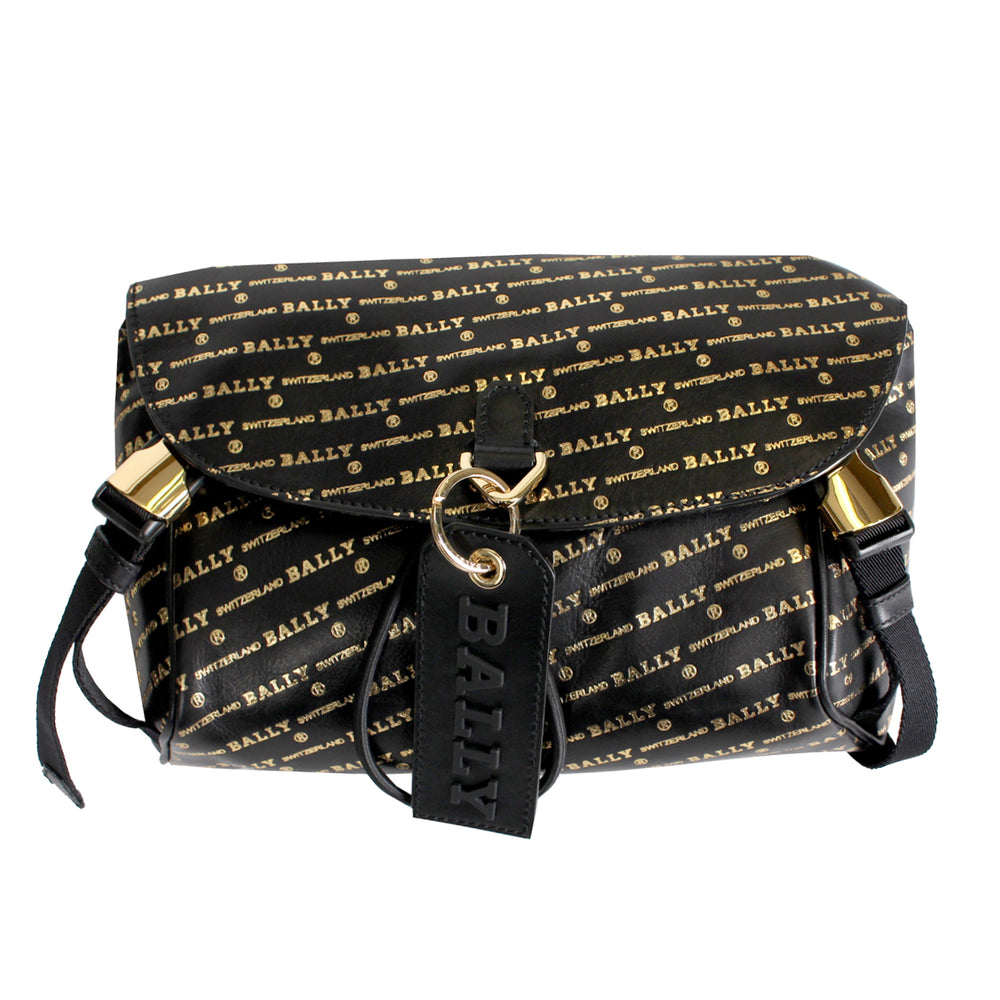Men's Cage Sling Bag-Black and Gold