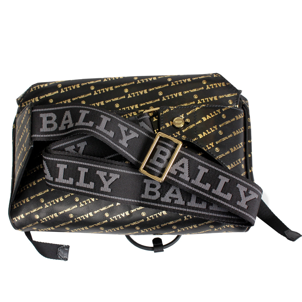 Men's Cage Sling Bag-Black and Gold